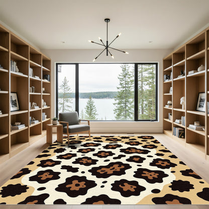 Bold Leopard Print Spots Rug
