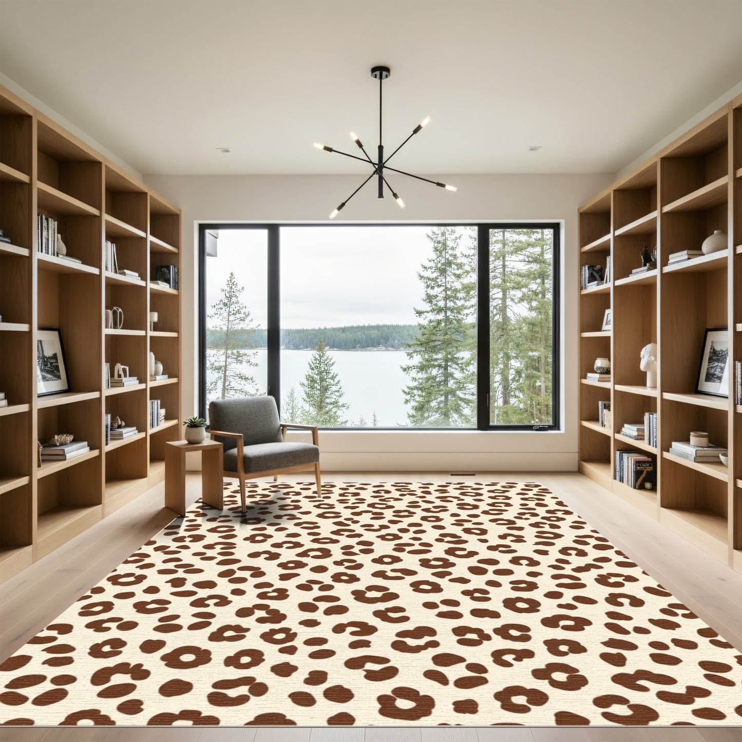 Brown Leopard Spot All-Over Rug
