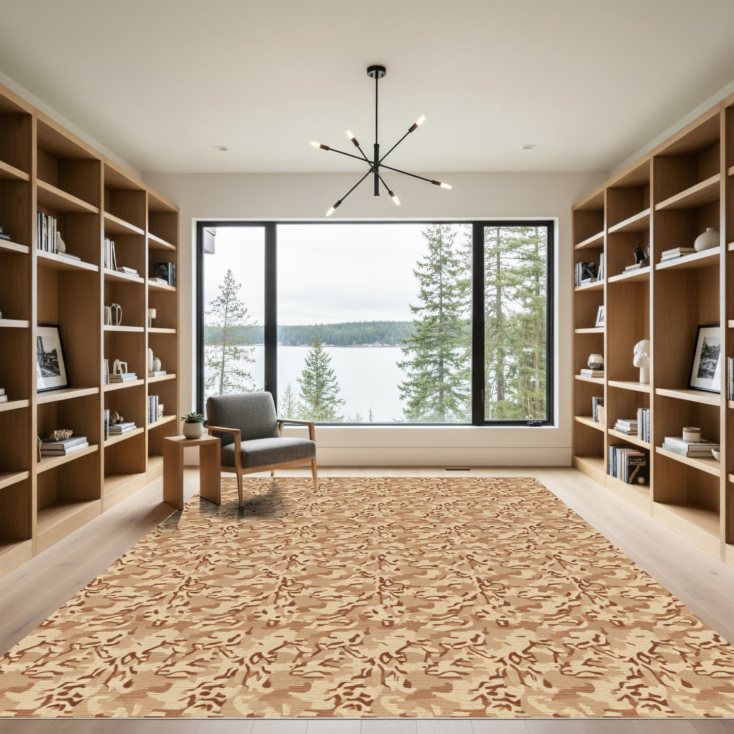 Desert Earth Camouflage Abstract Texture Rug