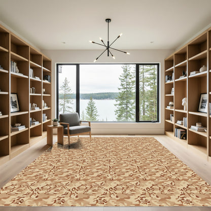 Desert Earth Camouflage Abstract Texture Rug