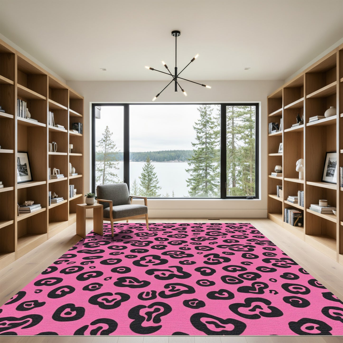 Bold Pink Leopard Spots Rug