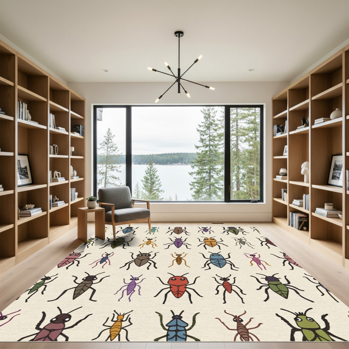 Whimsical Insect Collection Colorful Creatures Rug