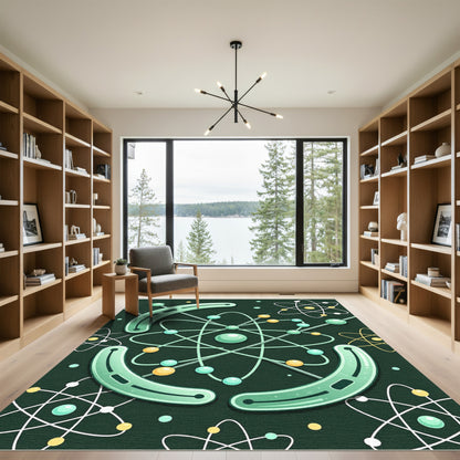 Green Atom Solar System Composition Rug