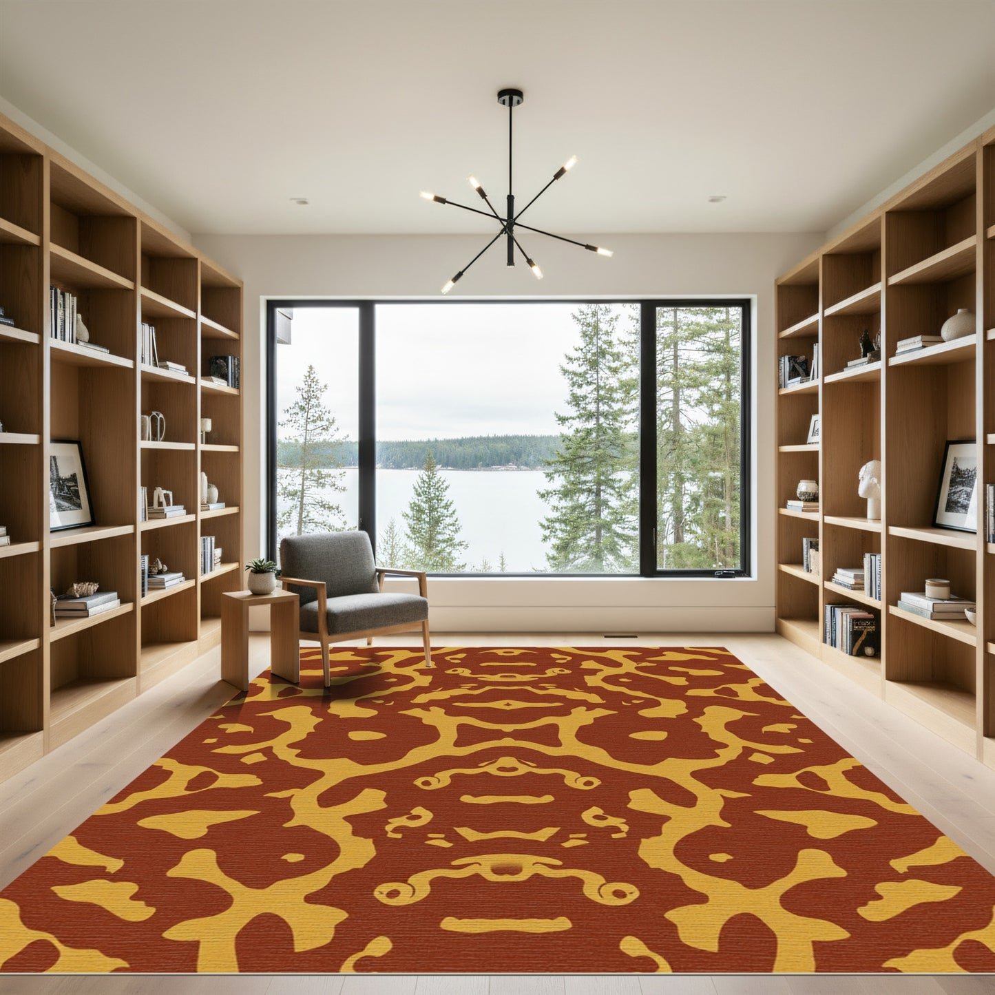 Rusty Gold Organic Symmetrical Rug