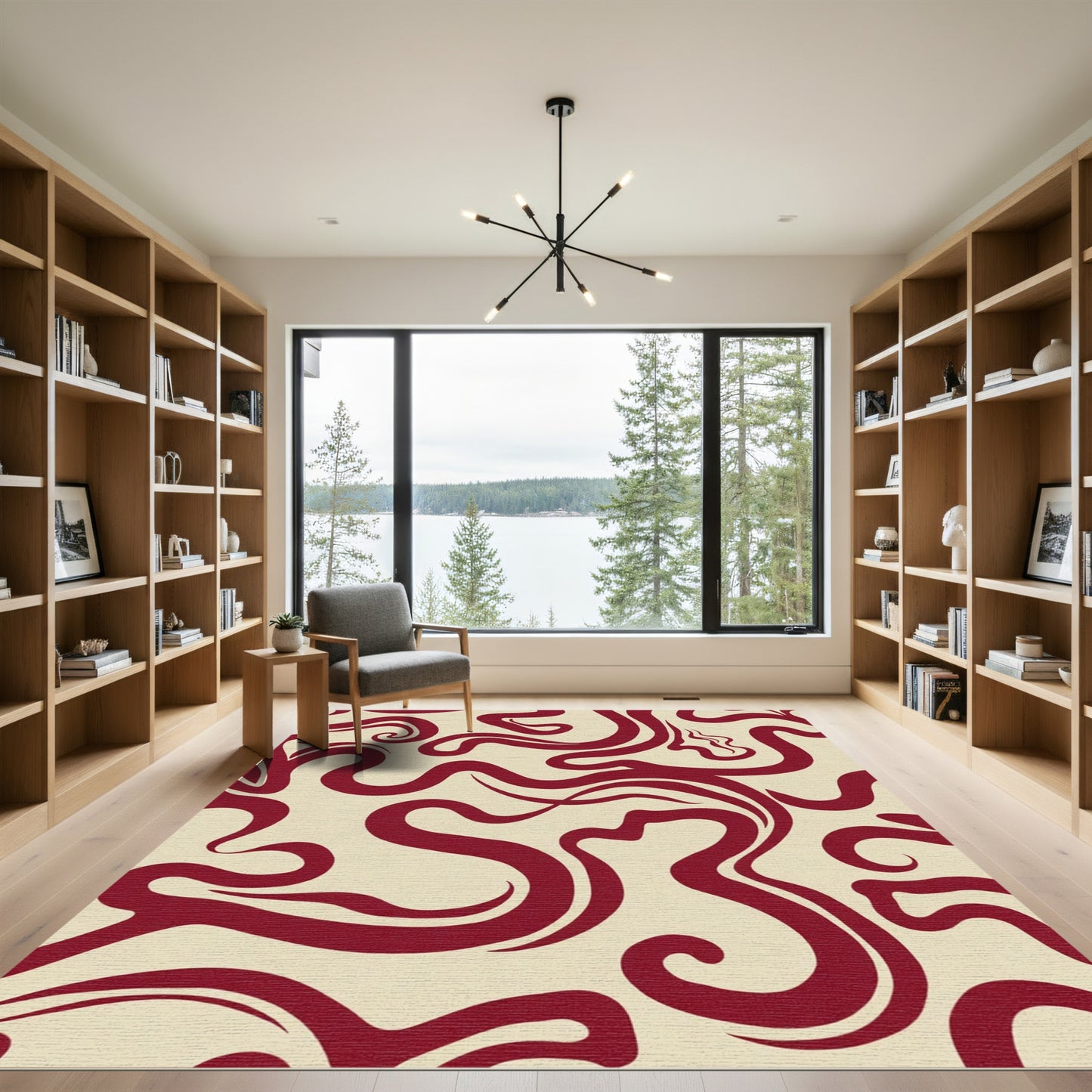 Crimson Swirl Organic Harmony Rug