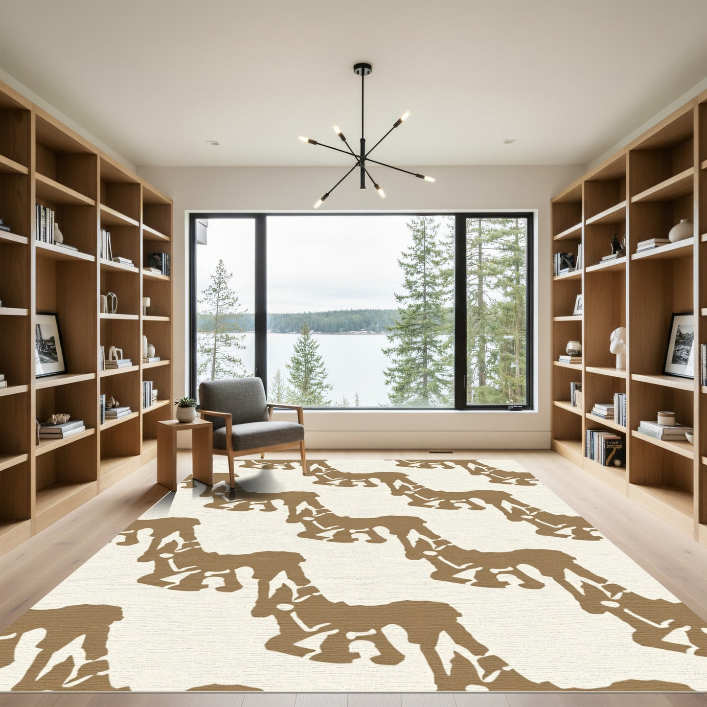 Brown Antelope Zigzag Repeat Rug