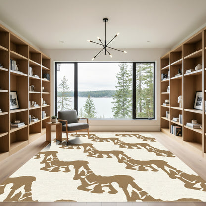 Brown Antelope Zigzag Repeat Rug