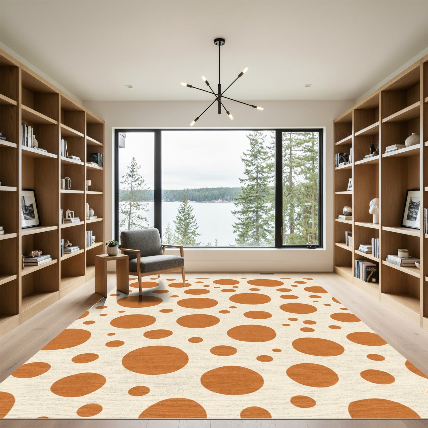 Terracotta Polka Dot Scatter Rug