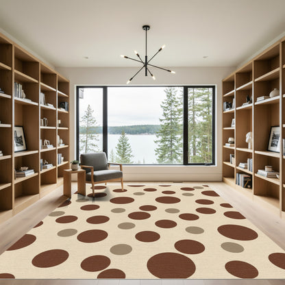 Earth Tones Scattered Circles Rug