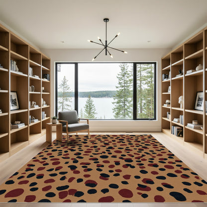 Neutral Spotted Animal Print Rug