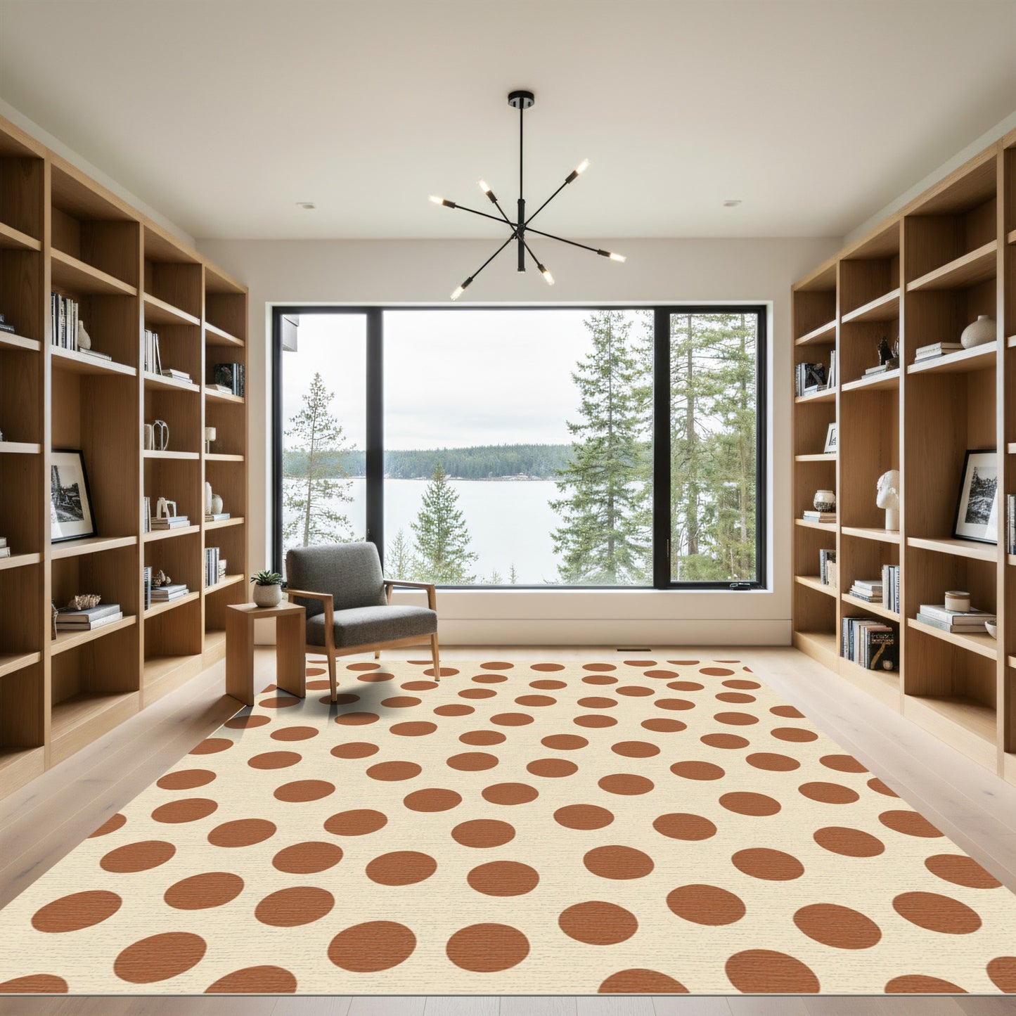 Terra Cotta Polka Dot Scatter Rug