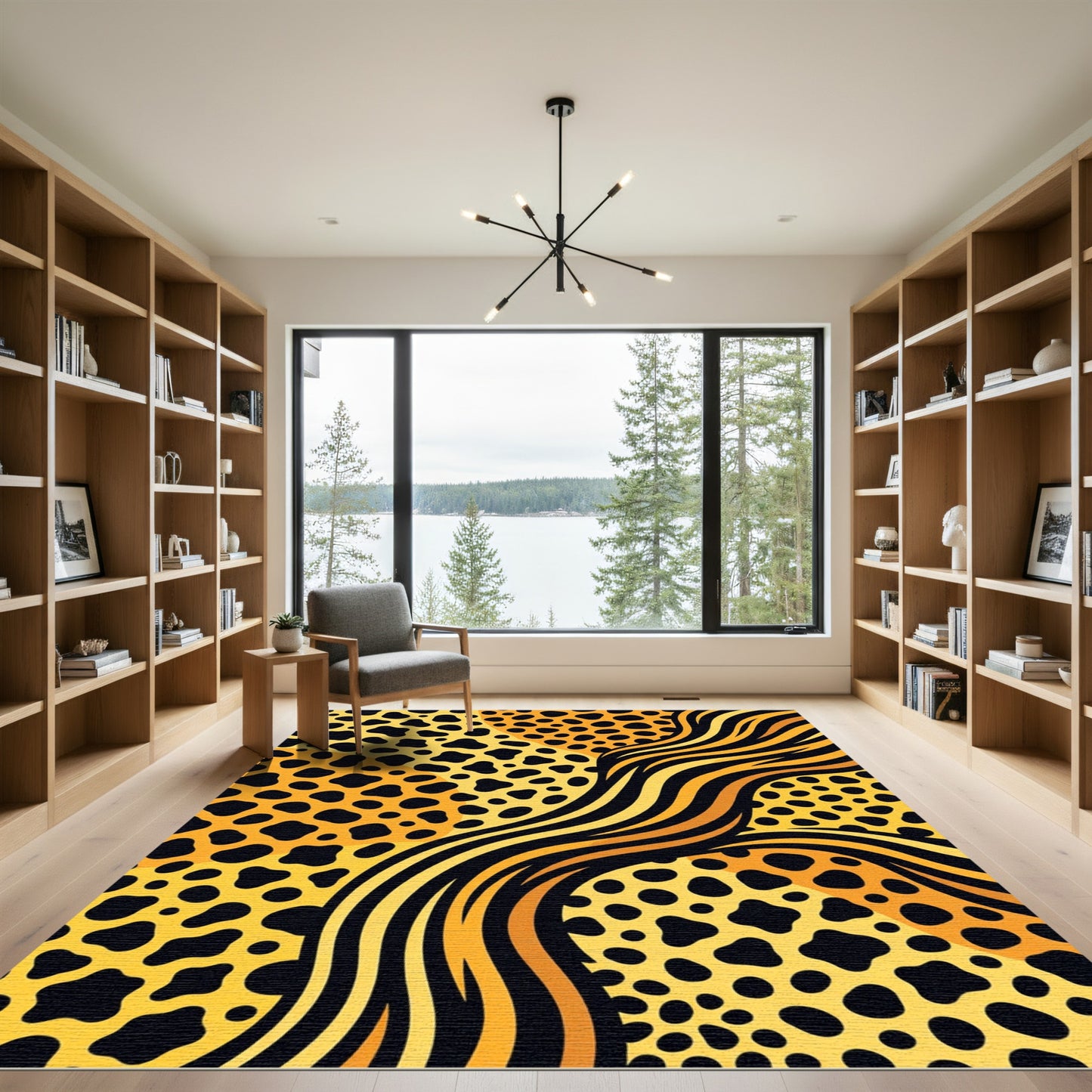Jaguar And Tiger Animal Print Rug