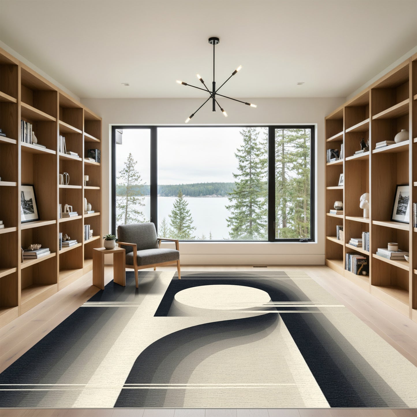 Chic Beige Graduated Arch Rug