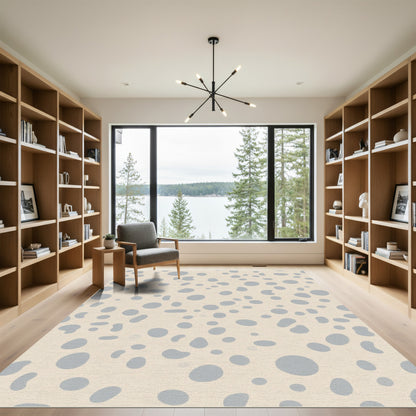 Pale Blue Irregular Dot Scatter Rug