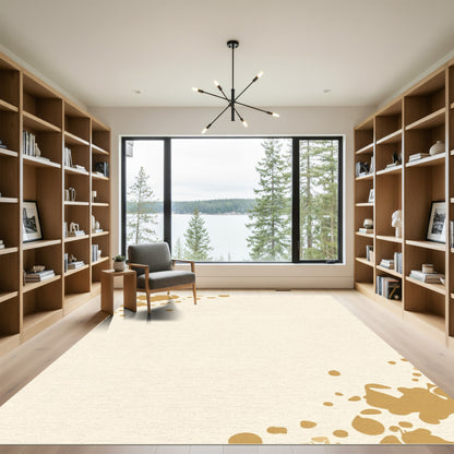 Gold Splatter Backdrop Corner Effect Rug