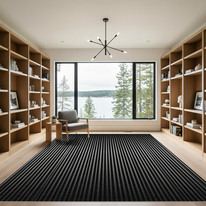 Monochromatic Narrow Vertical Stripe Rug