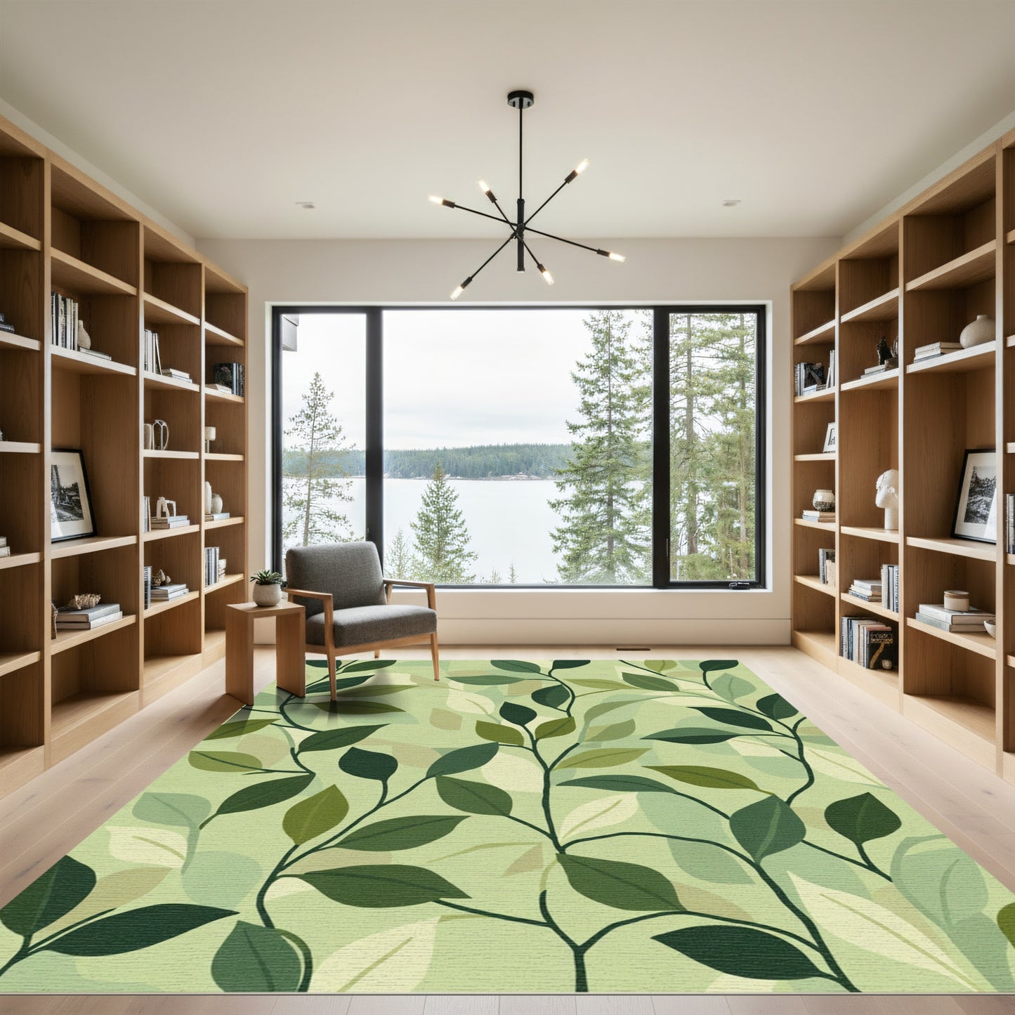 Verdant Vine Leaf Medley Rug