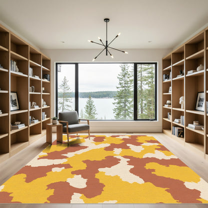 Desert Camouflage Splatter Texture Rug