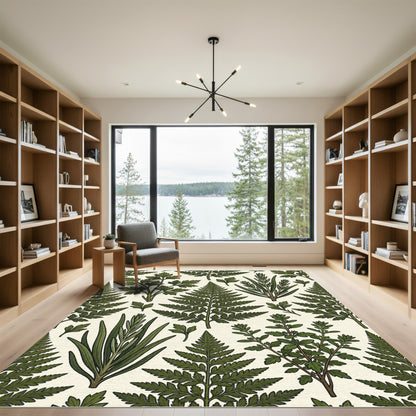 Fern and Herb Garden Botanical Meadow Rug