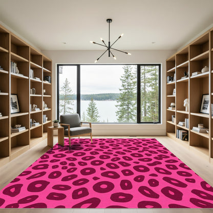 Hot Pink Jaguar Spots Rug