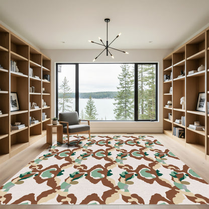 Earthy Tones Irregular Art Rug