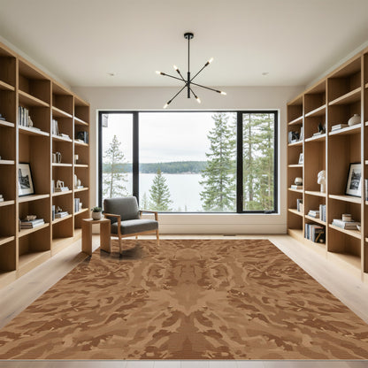 Brown Camouflage Abstract Texture Rug