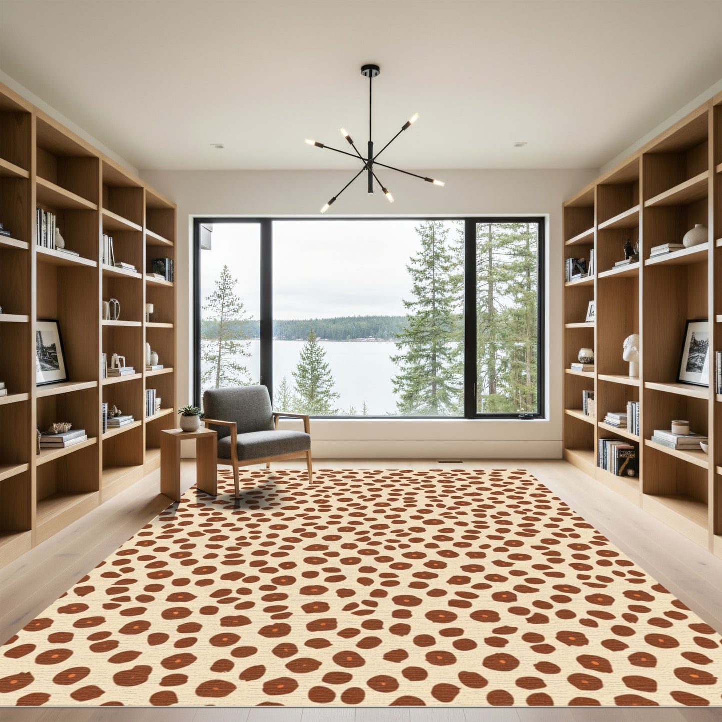 Earthy Leopard Spots Organic Rug