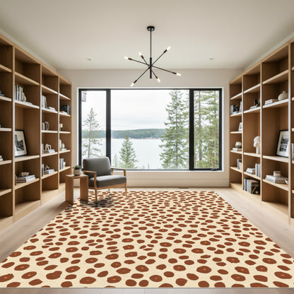 Earthy Leopard Spots Organic Rug