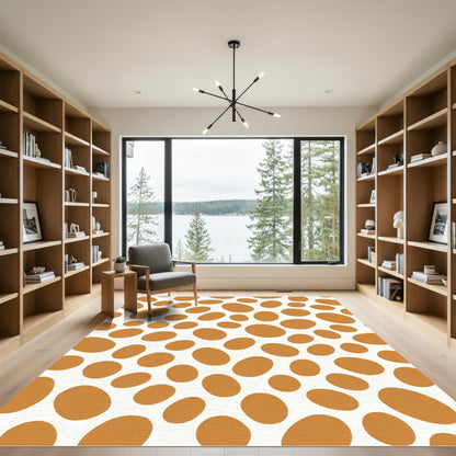 Terra Cotta Oval Spot Arrangement Rug