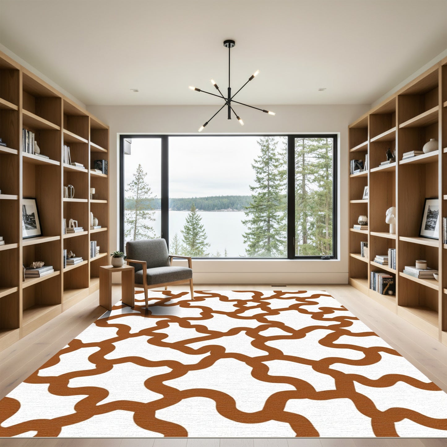 Earthy Brown Organic Links Rug