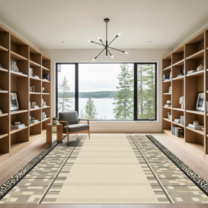 Animal Print Stripe Geometric Rug
