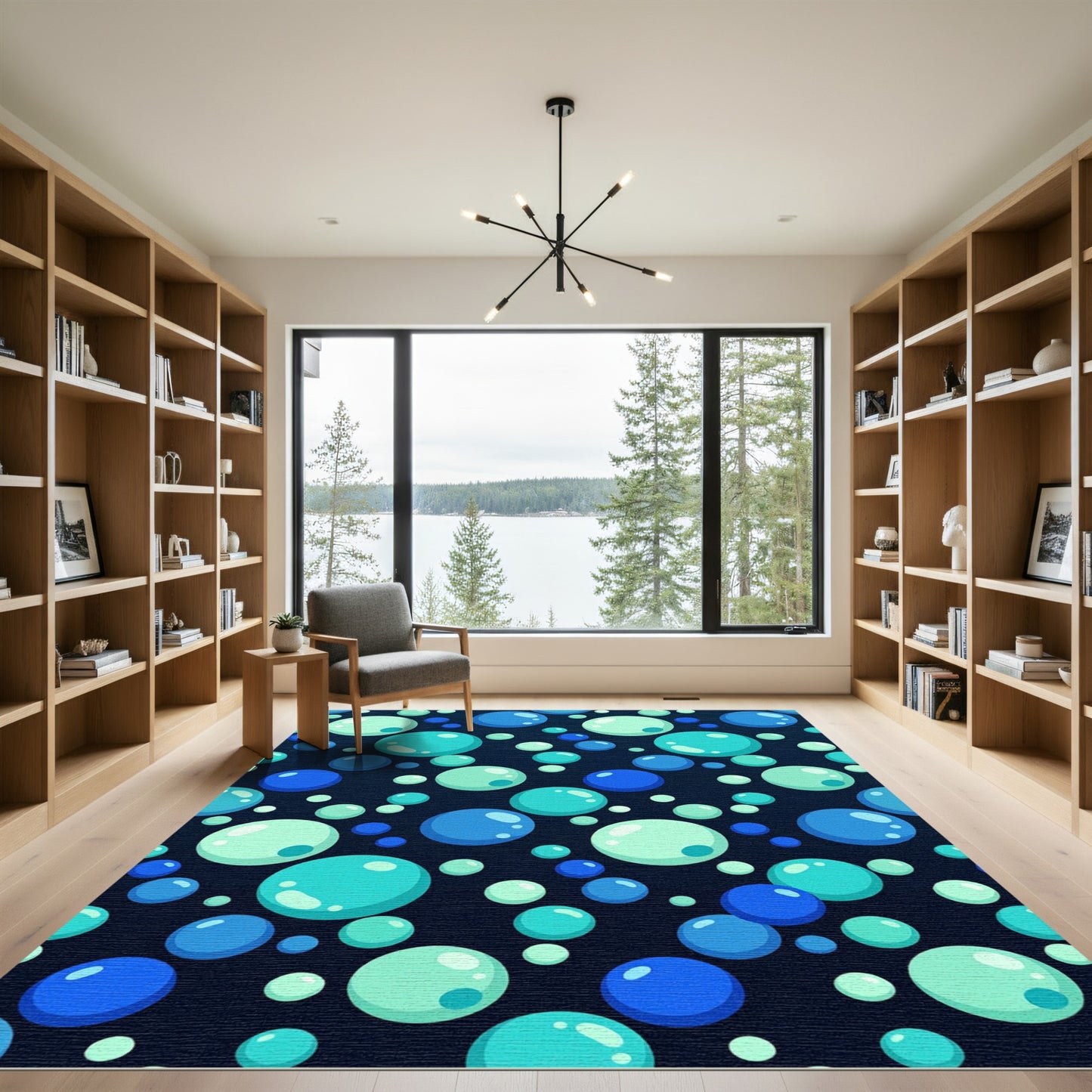 Ocean Blue Bubble Delight Rug