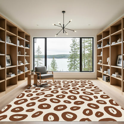Brown Leopard Spot All Over Rug