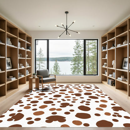 Brown Coffee Bean Spot Rug