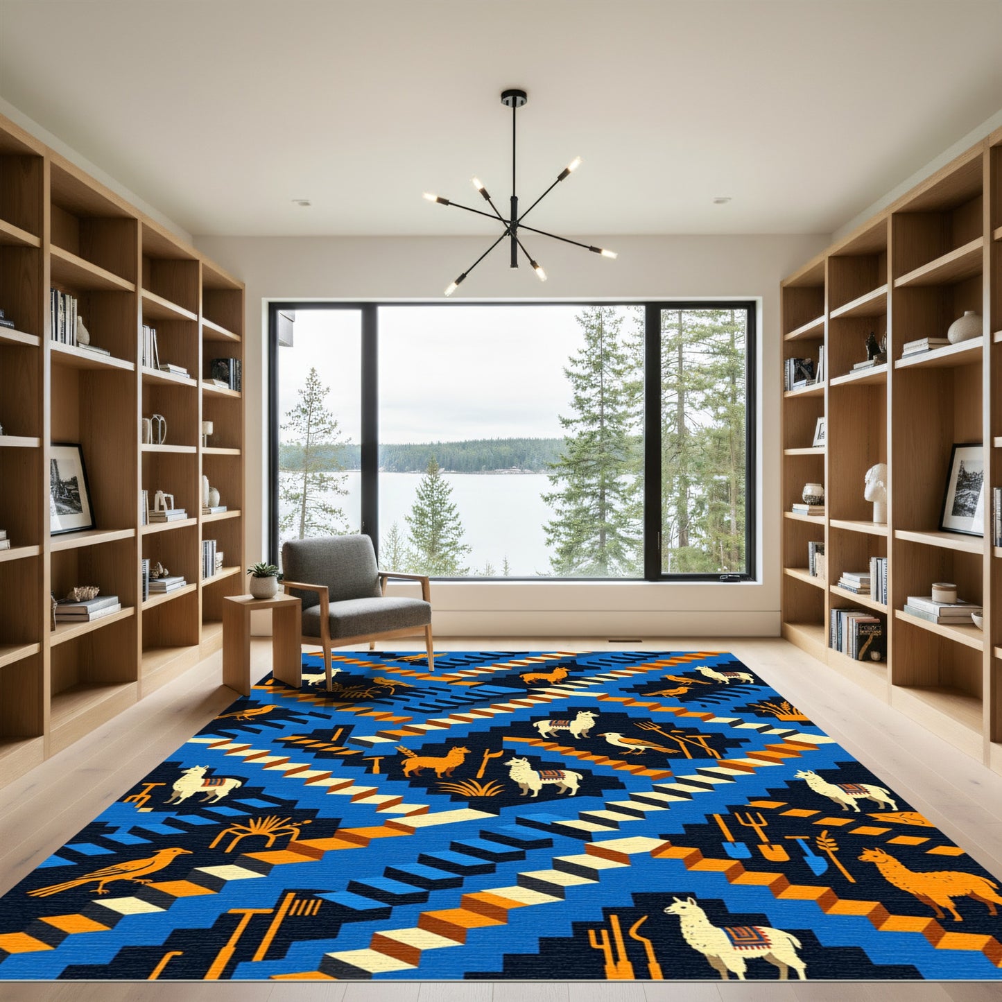 Andean Llama Birds Staircase Rug