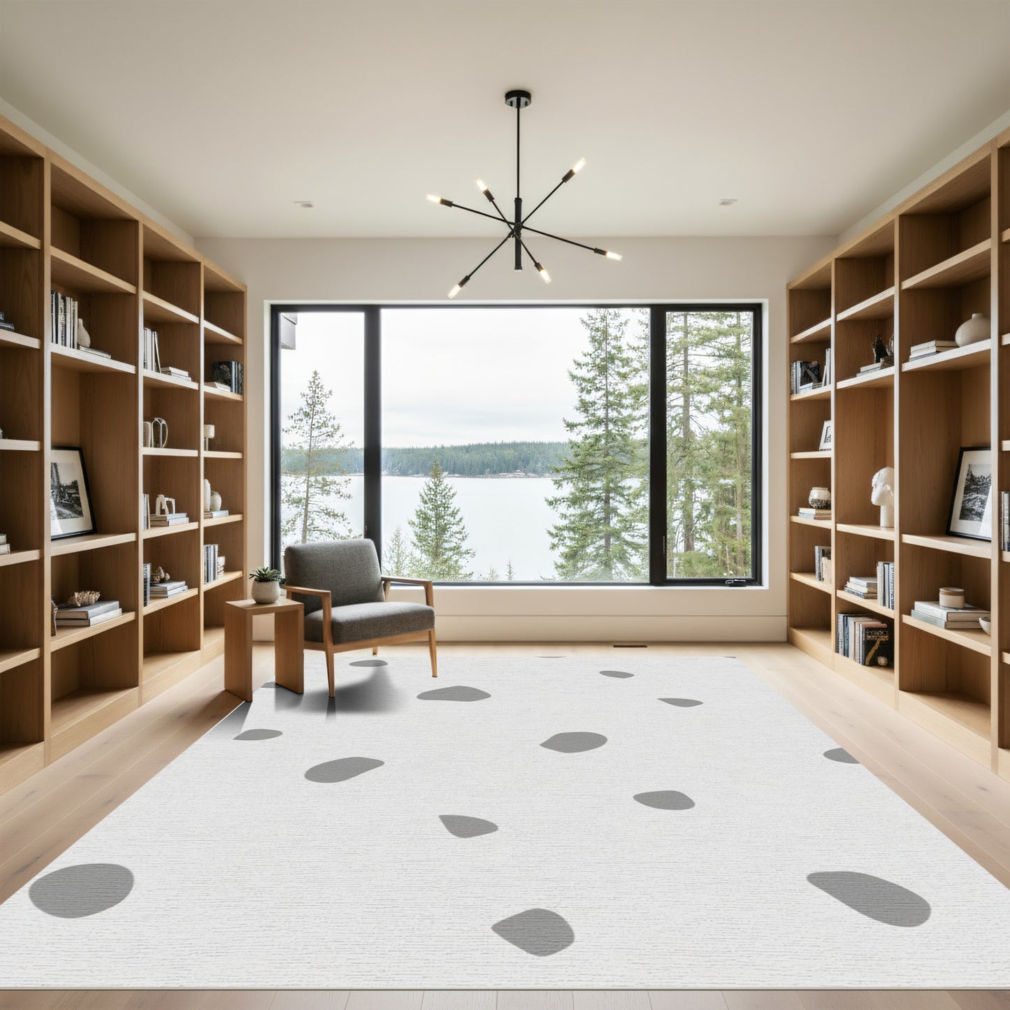 Gray Pebble Scatter Rug