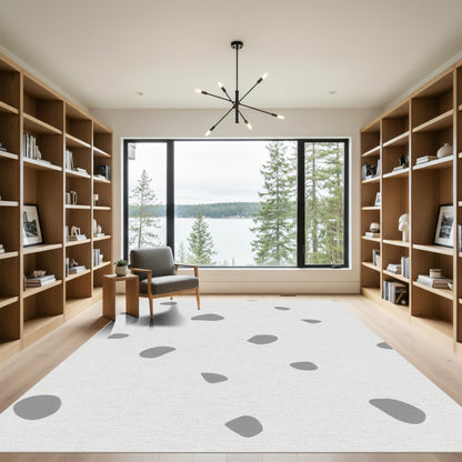 Gray Pebble Scatter Rug
