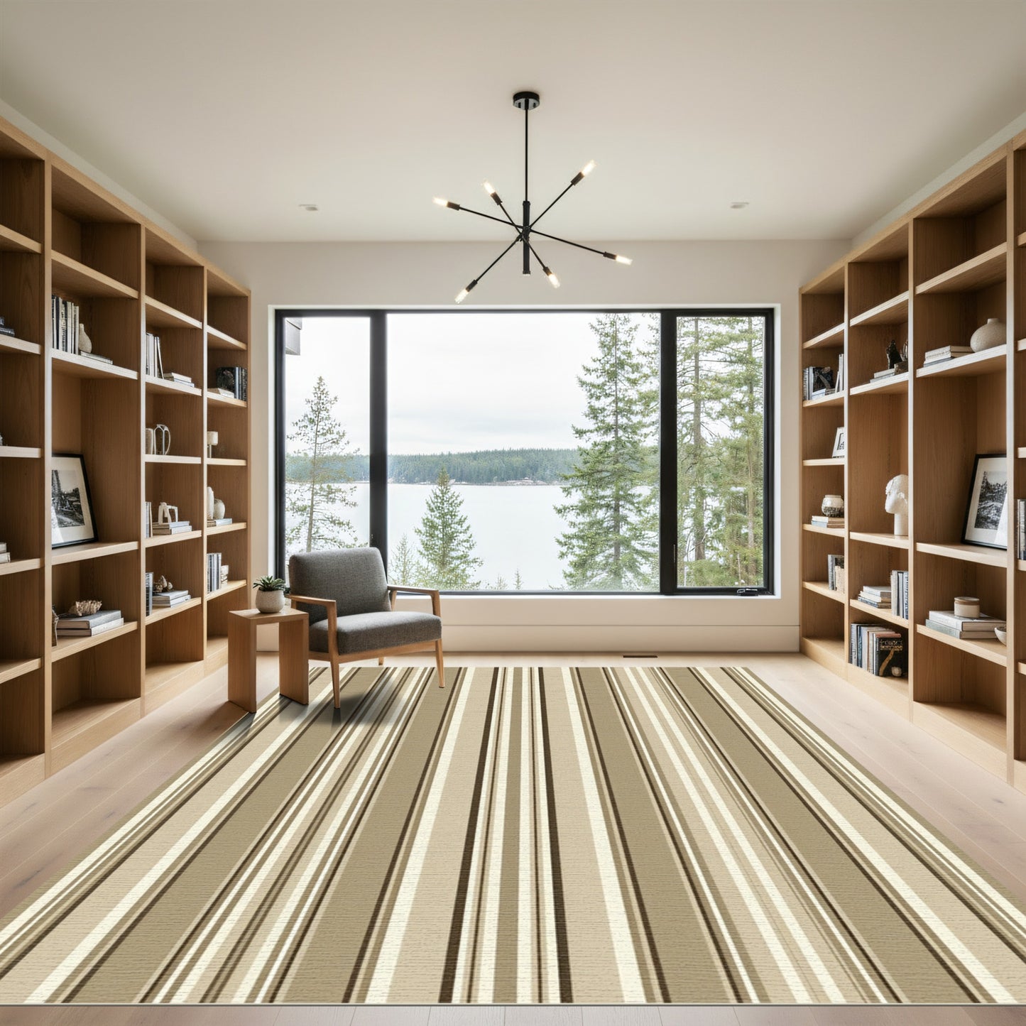 Earthy Tones Vertical Stripe Rug
