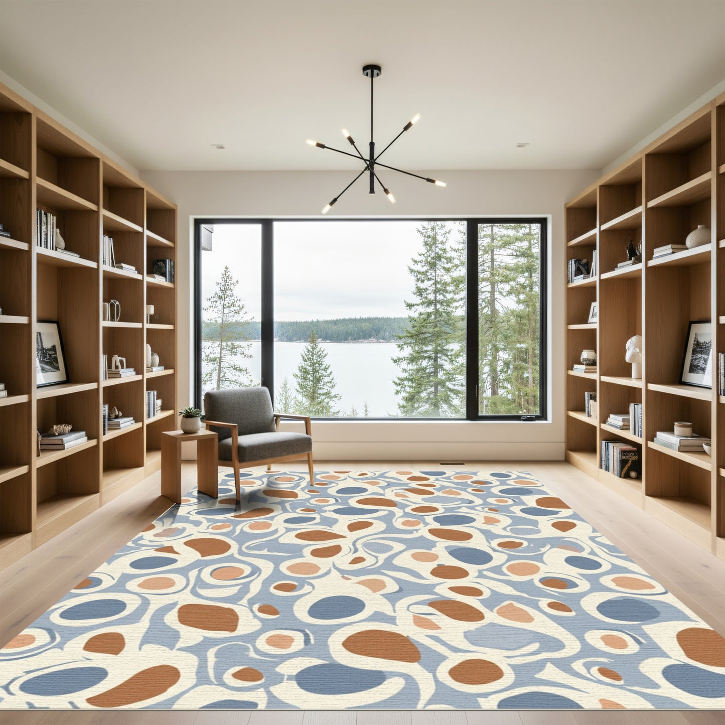 Pastel Abstract Organic Ovals Rug