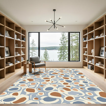 Pastel Abstract Organic Ovals Rug