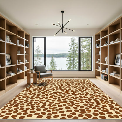 Brown Spotted Camel Faux Hide Rug