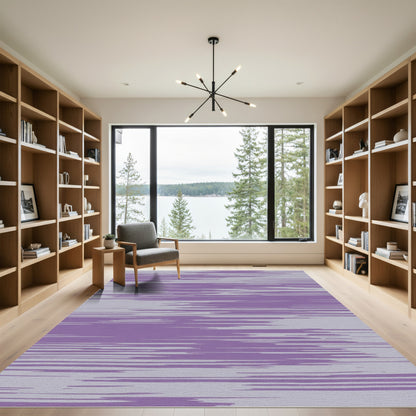 Lavender Abstract Brush Stroke Rug
