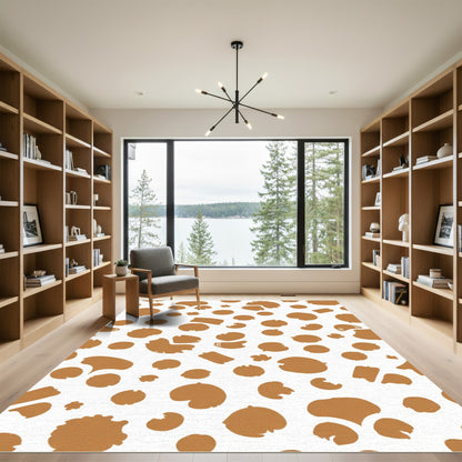 Brown Organic Spatter Spot Rug