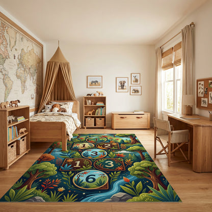 Whimsical Forest Hopscotch Floral Rug