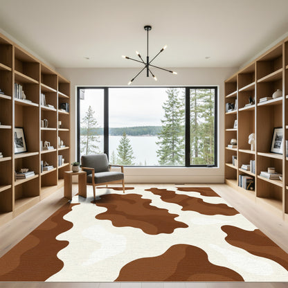 Brown and Cream Gaucho Spots Rug