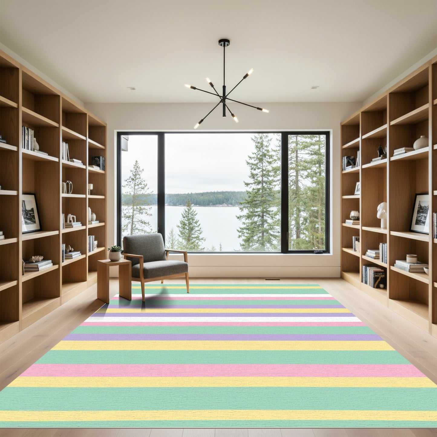 Pastel Rainbow Stripe Harmony Rug