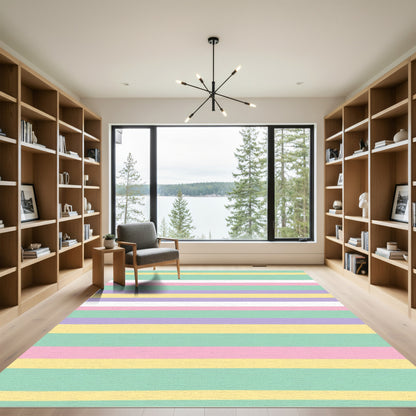 Pastel Rainbow Stripe Harmony Rug
