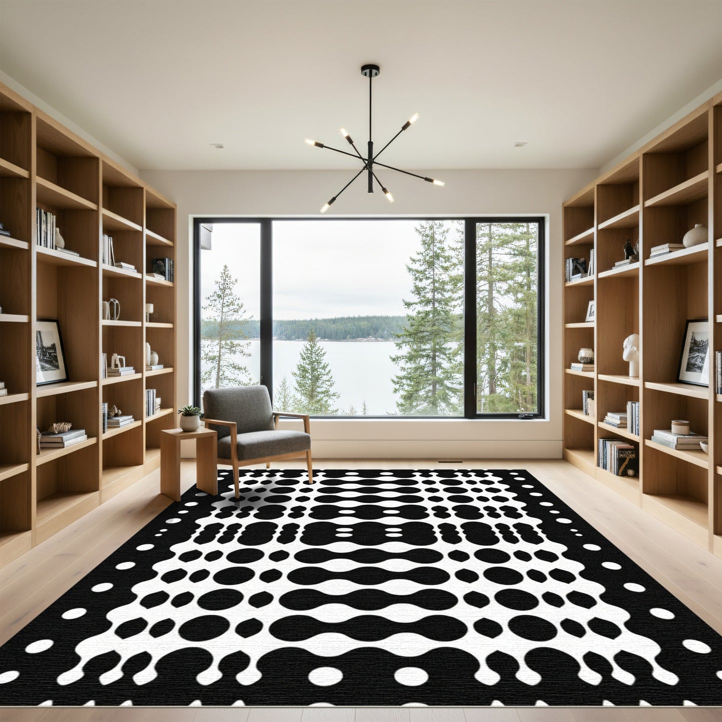 Monochrome Blob Cluster Gradient Rug