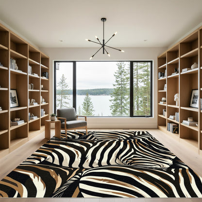 Bold Wild Zebra Stripe Texture Rug