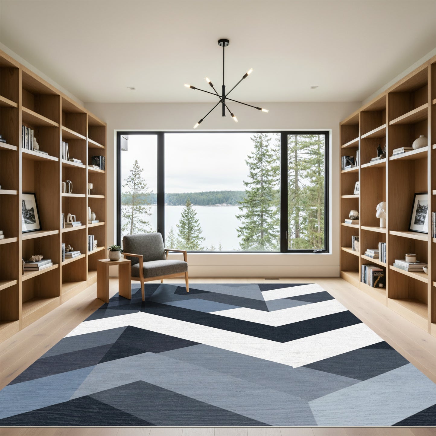 Monochromatic Geometric Angled Layers Rug